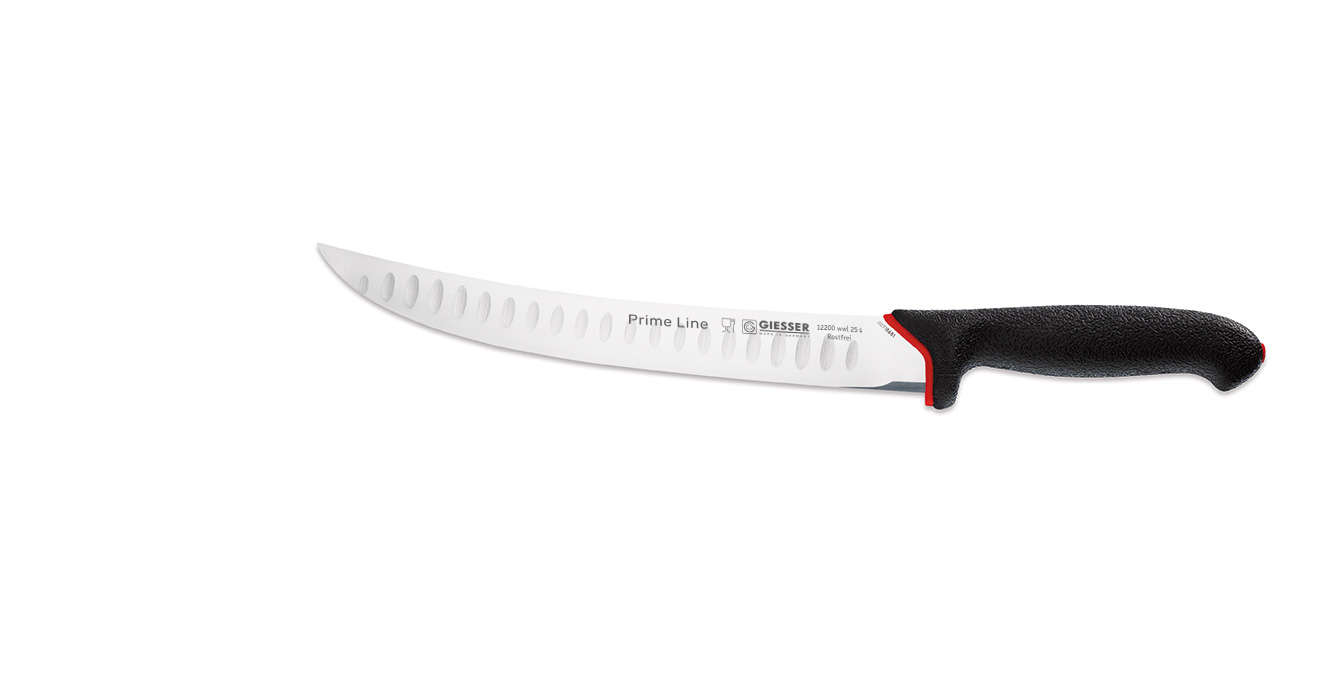 Zuschneide Messer  25cm gebogener Kullenschliff